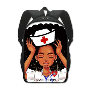 Nurse With Crown Backpack For Teenager Girls School Bags