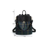 Plaid Nylon Women Travel Laptop Backpack Schoolbags Casual Rucksack