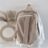 Ins Student Backpacks Patchwork Large Capacity Waterproof Bag