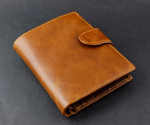 Classic European American Men Leather Wallet