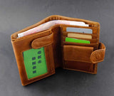 Classic European American Men Leather Wallet