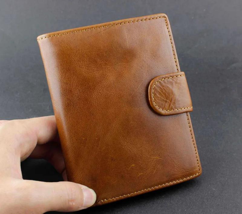 Classic European American Men Leather Wallet