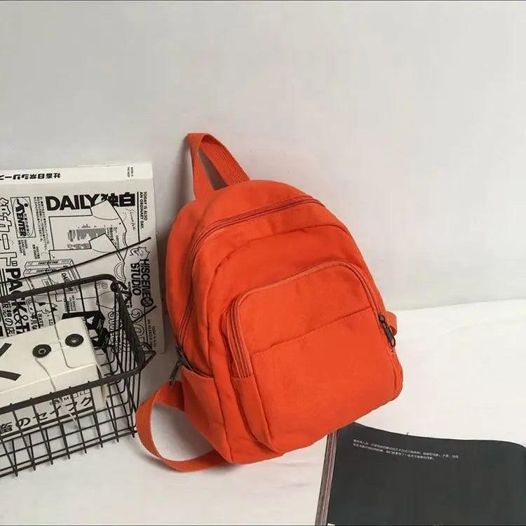 Classic Canvas Backpack for Couples Unisex College Pockets