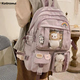 Harajuku Backpacks Students School Bookbag Transparent Lovely Large Capacity
