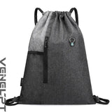 Unisex Portable Drawstring Bag Oxford Students Backpack Waterproof