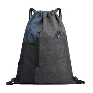 Unisex Portable Drawstring Bag Oxford Students Backpack Waterproof