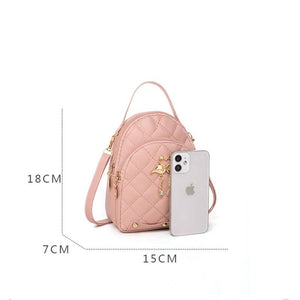 Embroidered Women's Backpack PU Leather Schoolbag