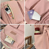 Buylor Canvas Women Backpack Travel Student School Bag for Girls