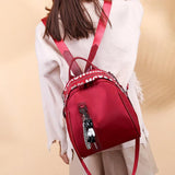 Buylor Women Backpack Waterproof Nylon Zipper School Bag