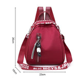 Buylor Women Backpack Waterproof Nylon Zipper School Bag