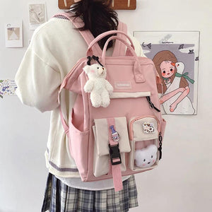 Buylor Women Backpack Waterproof Candy Colors Female Backpack