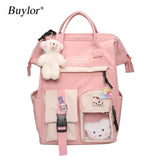 Buylor Women Backpack Waterproof Candy Colors Female Backpack