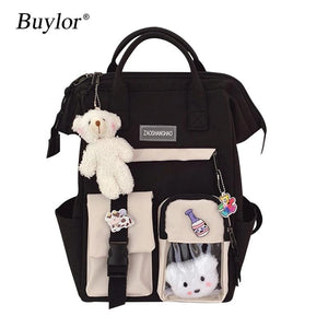 Buylor Women Backpack Waterproof Candy Colors Female Backpack