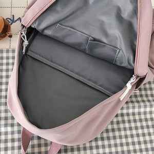 Preppy Students Bookbag Female Shoulder Soft Travel Storage Bags
