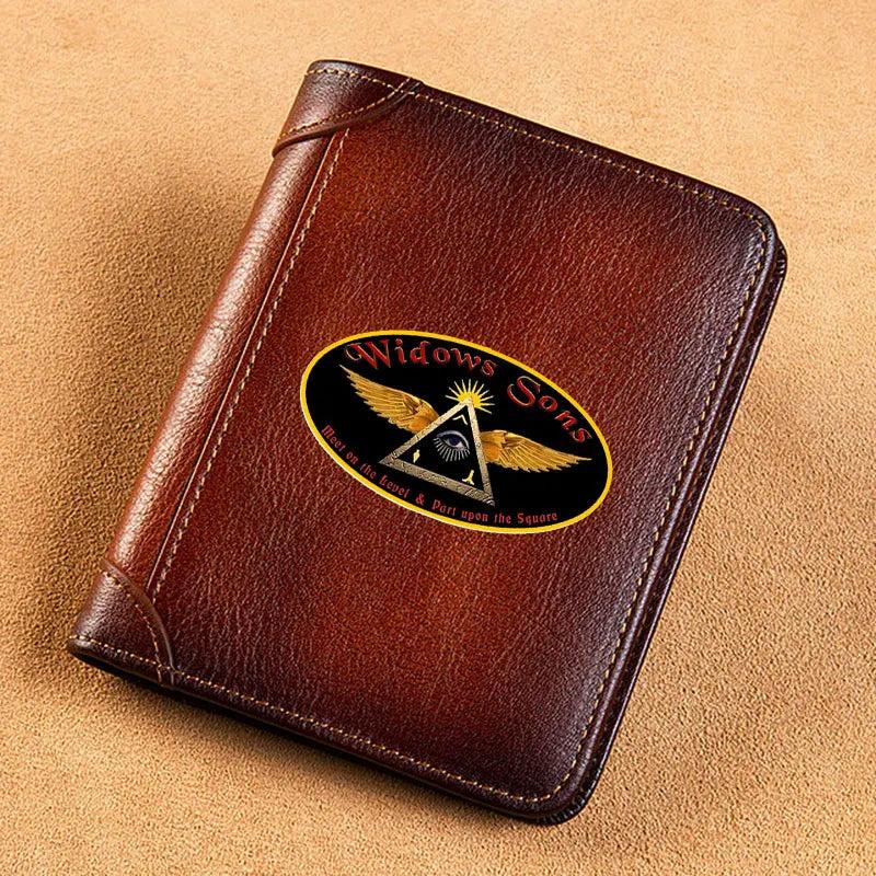 Leather Wallet Masonic Eye Widows Sons Standard Purse