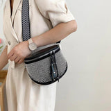 Women's Personalized Waist Bag with Drill Decoration
