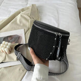 Women's Personalized Waist Bag with Drill Decoration