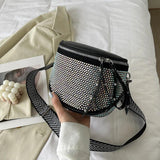 Women's Personalized Waist Bag with Drill Decoration