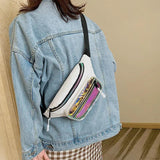 Laser Chest Bag Women's Sports Small Crossbody Bag