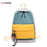 Waterproof Backpack Canvas School Bag Women Travel Mochilas