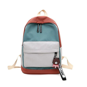 Waterproof Backpack Canvas School Bag Women Travel Mochilas