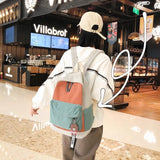 Waterproof Backpack Canvas School Bag Women Travel Mochilas