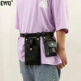 Punk Waist Bag for Women - Motorcycle Mobile Phone Belt Bag