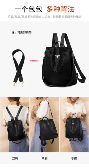 Waterproof Anti-theft Oxford Women Backpack Print School Bags