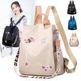 Waterproof Anti-theft Oxford Women Backpack Print School Bags