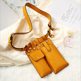 Small PU Leather Belt Bag Women Shoulder Bag Messenger Bag