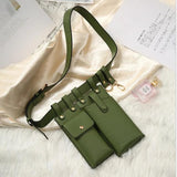 Small PU Leather Belt Bag Women Shoulder Bag Messenger Bag