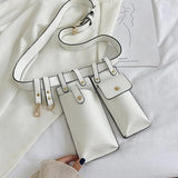 Small PU Leather Belt Bag Women Shoulder Bag Messenger Bag