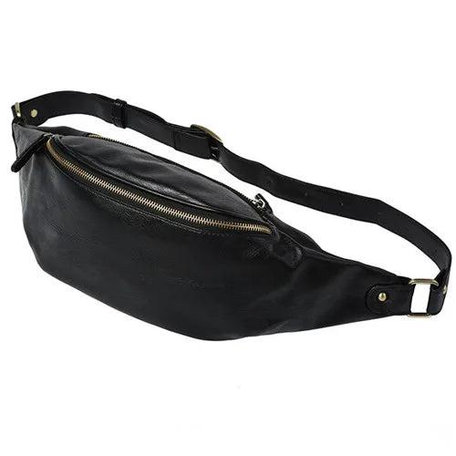 Men Messenger Bag Casual Travel Chest Bag High PU Leather Men's Shoulder Bag