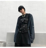 Techwear Letters Label Adjustable Waist Bag