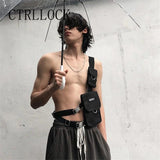 Techwear Letters Label Adjustable Waist Bag