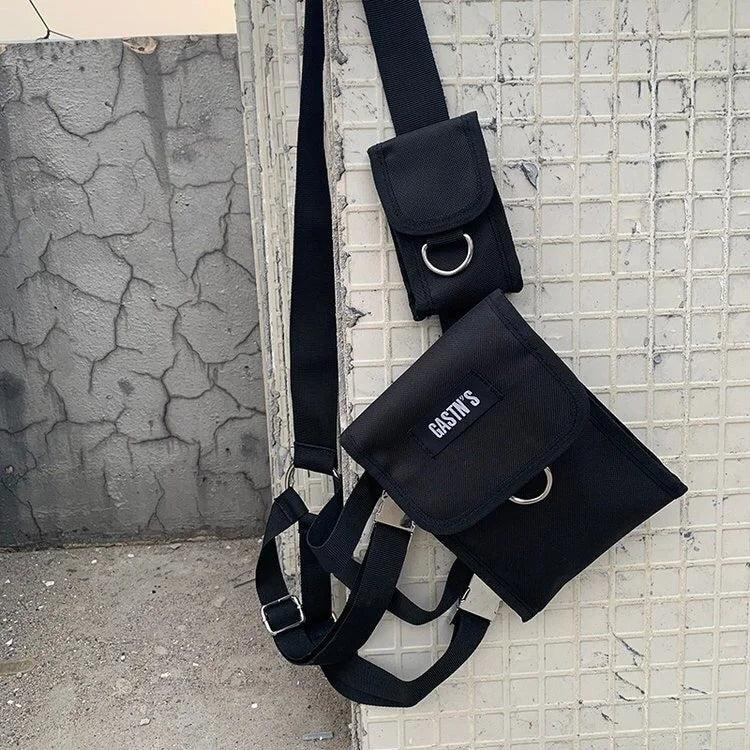 Techwear Letters Label Adjustable Waist Bag