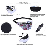 Striped Sports Waist Bag Lumbar Pack Lady Shoulder Bag Crossbody Bag Pouch