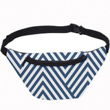 Striped Sports Waist Bag Lumbar Pack Lady Shoulder Bag Crossbody Bag Pouch