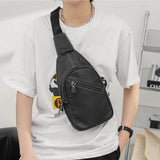 Leather Chest Bag Single Backpack iPad Bag