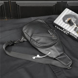 Leather Chest Bag Single Backpack iPad Bag