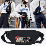 MOOD Letter Printing Waist Bag Crossbody Shoulder Pack