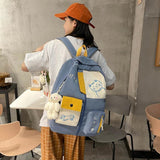 Cat Printing School Backpack Large Capacity Waterproof Bags