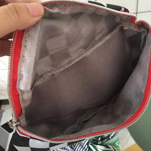 Checkerboard Lattice Street Style Pocket Pouch