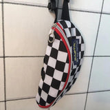 Checkerboard Lattice Street Style Pocket Pouch