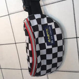 Checkerboard Lattice Street Style Pocket Pouch
