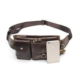 Leather Waist Bag Men'S Leather Men Waist Bag Heuptas Belt Bag Bolso De Cintura