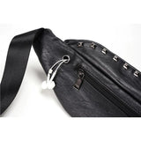 Women Chest Pack Sling Crossbody Bag PU Leather Waist Small Messenger Bag