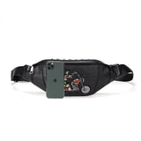 Women Chest Pack Sling Crossbody Bag PU Leather Waist Small Messenger Bag
