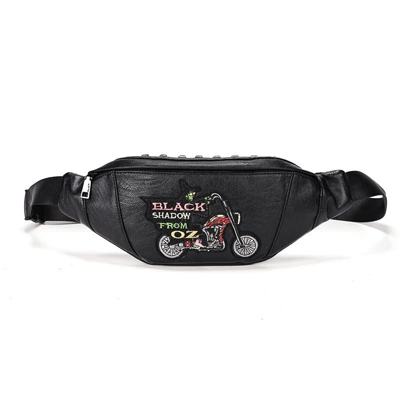 Women Chest Pack Sling Crossbody Bag PU Leather Waist Small Messenger Bag