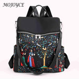 Retro Ethnic Backpack Women Teenage Student College Girl School Casual Rucksack